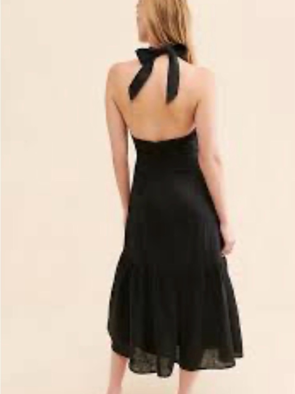 Little Lies Amelie Halter Linen Dress - Picture 2 of 3